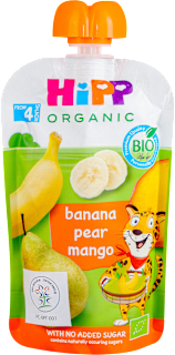BIO Voćna zabava - banana, kruška i mango, 4+ meseci  HiPP