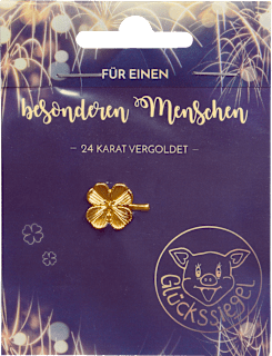 Glücksbringer vergoldetes Kleeblatt keine Marke
