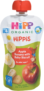 Hippis bio sadni žepek jabolko-banana-keks, od 4. meseca HiPP