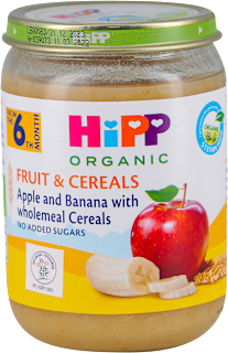 ORGANIC kašica - jabuke i banane sa integralnim žitaricama, od 6. meseca HiPP