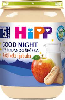 EKO Good Night mliječna kašica – keks i jabuka, 5 + mj. HiPP