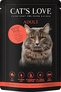 Nassfutter Katze Rind Pur in Gelee CAT'S LOVE
