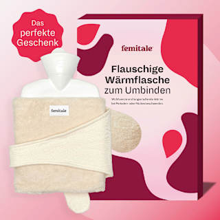 Plüsch Wärmeschal inklusive Flasche Beige femitale