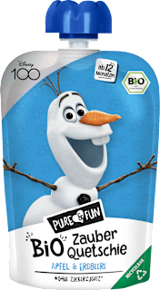 Bio ovocná kapsička jablko a jahoda - Olaf PURE & FUN
