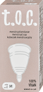 Menštruačný pohárik transparentný, veľkosť M t.o.c.