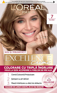 Vopsea de păr permanentă cu amoniac 7 L'ORÉAL PARiS EXCELLENCE Creme