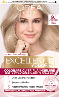 Vopsea de păr permanentă cu amoniac 9.1 L'ORÉAL PARiS EXCELLENCE Creme