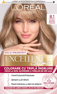 Vopsea de păr permanentă cu amoniac 8.1 L'ORÉAL PARiS EXCELLENCE Creme