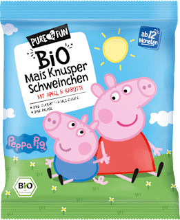 Bio kukuričné chrumky s jablkom a mrkvou PURE & FUN