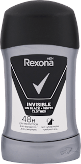 Tuhý antiperspirant Invisible Black + White Rexona men