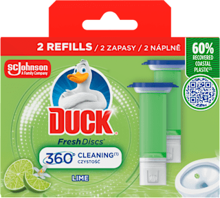 Żelowe krążki do WC Fresh Discs Lime, zapas DUCK