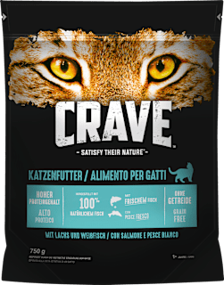 Trockenfutter Katze mit Lachs & Weißfisch Crave