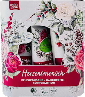 Karácsonyi ajándékcsomag Herzenmensch, virágos illattal alverde NATURKOSMETIK