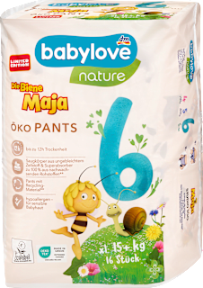 Hlačne plenice xl 6, 15+ kg babylove nature