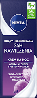 Krem kojąco-regenerujący na noc 24h nawilżenia NIVEA