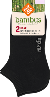 Sneakersocken Bambus schwarz Gr. 39-42 nur die