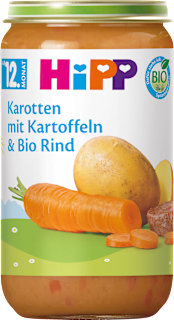 Menü Karotten mit Kartoffeln & Rind ab dem 12. Monat HiPP