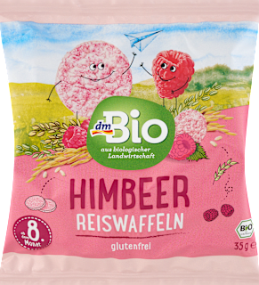 Rižini krekeri s malinom, 8+ mj. dmBio