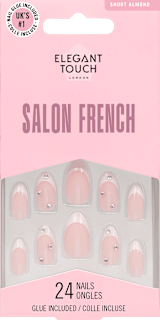 Künstliche Nägel Salon French 128 Set Elegant Touch