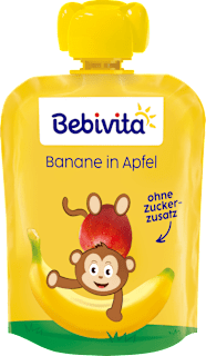 Quetschie Banane in Apfel nach dem 5. Monat (4x90 g) Bebivita
