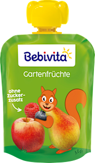 Quetschie Bärenstark Gartenfrüchte ab 1 Jahr (4x90 g) Bebivita