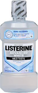 Ústna voda Advanced White Mild Taste Spearmint Listerine