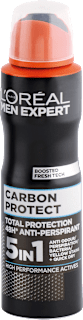 Pánsky antiperspirant v spreji Carbon Protect 5v1 L'ORÉAL PARiS MEN EXPERT
