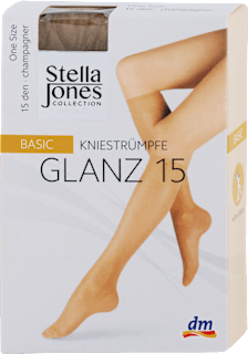 Pančuchové podkolienky Glanz 15, one size, champagner Stella Jones
