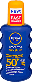 Napozó spray FF50+, Protect & Moisture  NIVEA SUN