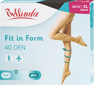 Harisnyanadrág Fit in form, 40 DEN, fekete, XL Bellinda