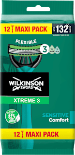 Pánske jednorazové holiace strojčeky Xtreme3 Sensitive Comfort WILKINSON SWORD