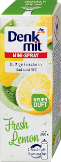 Mini osviežovač vzduchu v spreji Fresh Lemon Denkmit