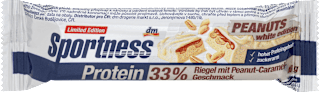 Proteínová tyčinka 33 % v bielej čokoláde arašidy a karamel Sportness