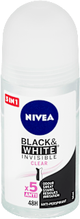 Guľôčkový antiperspirant Invisible for Black & White Clear NIVEA
