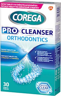 Čistiace tablety na ortodontické pomôcky Pro Cleanser Orthodontics COREGA