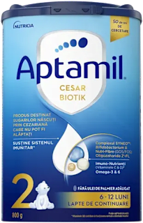 Lapte praf de continuare, 6-12 luni Aptamil