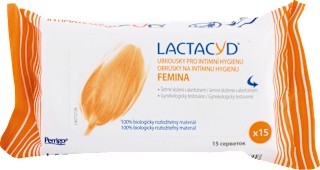 Vlhčené utierky na intímnu hygienu Femina LACTACYD