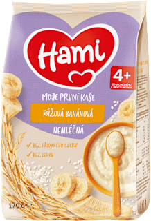 nemléčná kaše rýžová s banánovou příchutí Hami