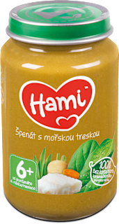 příkrm Špenát s mořskou treskou  Hami