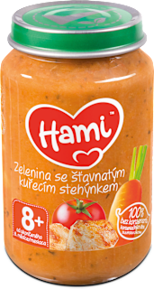 příkrm zelenina se šťavnatým kuřecím stehýnkem Hami