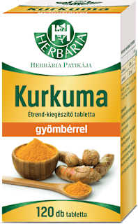 Kurkuma tabletta gyömbérrel HERBÁRIA