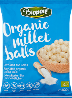 Bio extrudált enyhén sós kölesgolyó  Biopont