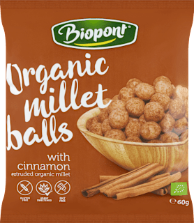 Bio extrudált fahéjas kölesgolyó  Biopont