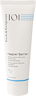 101 Arckrém Happier Barrier 7% Squalane, Omega-6 ceramide, Bisabolol, Allantoin, Zöld tea kivonattal Geek&Gorgeous