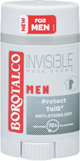 Pánsky tuhý dezodorant Invisible Men Protect TalQ Musk Borotalco