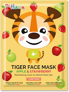 Detská textilná pleťová maska Tiger Apple & Strawberry 7th Heaven