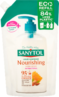 Antibakteriálne tekuté mydlo mandľové mlieko & materská kašička – náhradná náplň SANYTOL