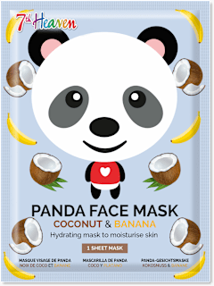 Detská textilná pleťová maska Panda Coconut & Banana 7th Heaven