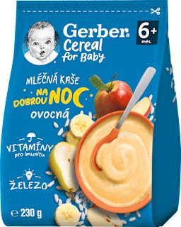 Mliečna kaša ovocná na dobrú noc Gerber Cereal