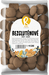 Bezgluténové piškóty kakaové  Ravita